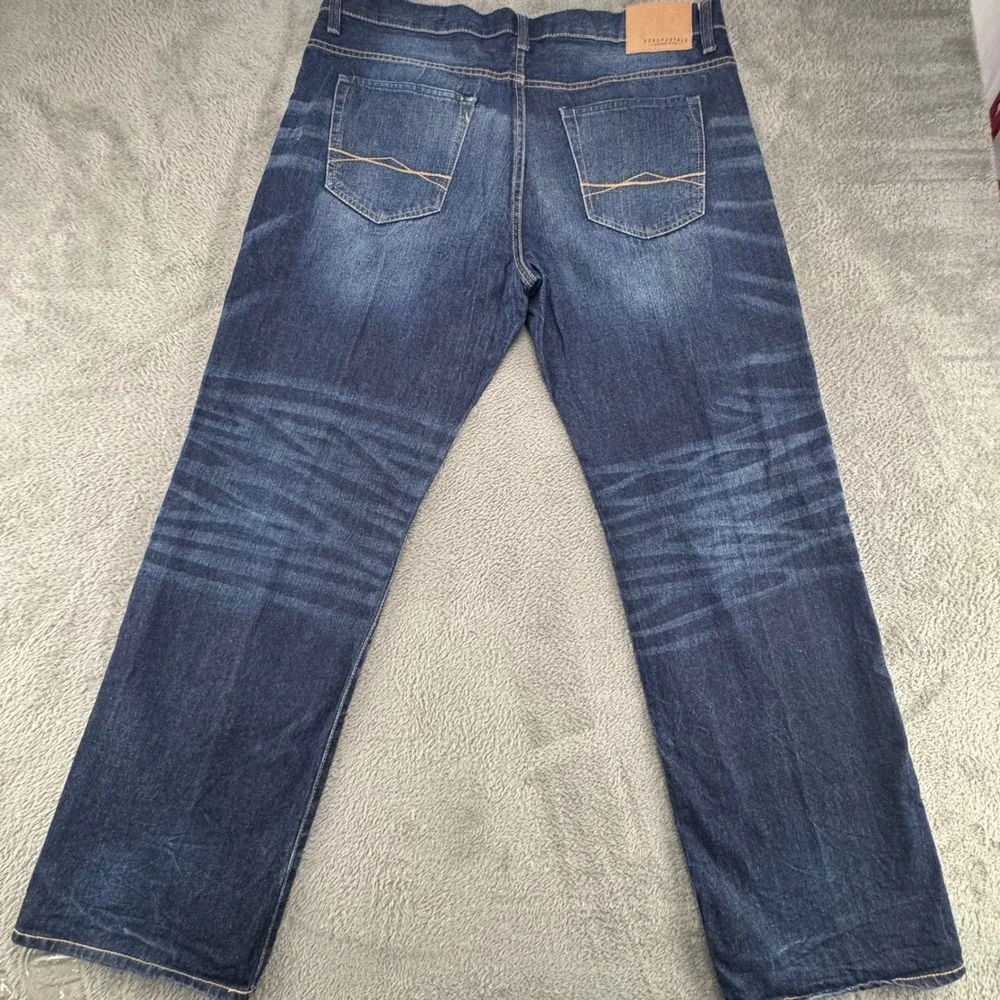 Aeropostale Straight Leg Jeans Mens 38x32 Dark Wash Blue Excellent 100% Cotton